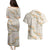 Aloha Pakalana and Puakenikeni Lei Couples Matching Puletasi and Hawaiian Shirt Beige Hawaiian Pattern