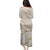 Aloha Pakalana and Puakenikeni Lei Family Matching Puletasi and Hawaiian Shirt Beige Hawaiian Pattern