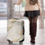 Aloha Pakalana and Puakenikeni Lei Luggage Cover Beige Hawaiian Pattern
