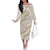 Aloha Pakalana and Puakenikeni Lei Off The Shoulder Long Sleeve Dress Beige Hawaiian Pattern