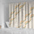 Aloha Pakalana and Puakenikeni Lei Shower Curtain Beige Hawaiian Pattern