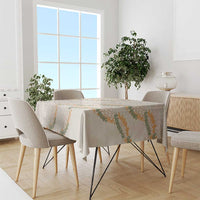 Aloha Pakalana and Puakenikeni Lei Tablecloth Beige Hawaiian Pattern