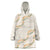 Aloha Pakalana and Puakenikeni Lei Wearable Blanket Hoodie Beige Hawaiian Pattern