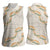Aloha Pakalana and Puakenikeni Lei Women Sleeveless Polo Shirt Beige Hawaiian Pattern