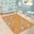 Aloha Pakalana and Puakenikeni Lei Area Rug Gold Hawaiian Pattern