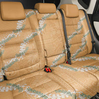 Aloha Pakalana and Puakenikeni Lei Back Car Seat Cover Gold Hawaiian Pattern