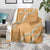 Aloha Pakalana and Puakenikeni Lei Blanket Gold Hawaiian Pattern