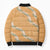 Aloha Pakalana and Puakenikeni Lei Bomber Puffer Jacket Gold Hawaiian Pattern - Polynesian Pride