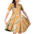 Aloha Pakalana and Puakenikeni Lei Family Matching Off Shoulder Short Dress and Hawaiian Shirt Gold Hawaiian Pattern