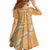 Aloha Pakalana and Puakenikeni Lei Family Matching Off Shoulder Short Dress and Hawaiian Shirt Gold Hawaiian Pattern