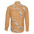 Aloha Pakalana and Puakenikeni Lei Family Matching Off Shoulder Short Dress and Hawaiian Shirt Gold Hawaiian Pattern
