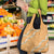 Aloha Pakalana and Puakenikeni Lei Grocery Bag Gold Hawaiian Pattern