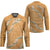 Aloha Pakalana and Puakenikeni Lei Hockey Jersey Gold Hawaiian Pattern - Polynesian Pride