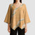 Aloha Pakalana and Puakenikeni Lei Kimono Sleeve Blouse Gold Hawaiian Pattern - Polynesian Pride