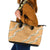 Aloha Pakalana and Puakenikeni Lei Leather Tote Bag Gold Hawaiian Pattern