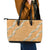 Aloha Pakalana and Puakenikeni Lei Leather Tote Bag Gold Hawaiian Pattern