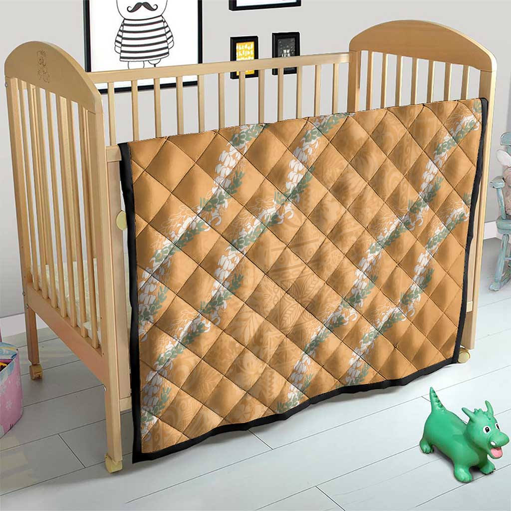 Aloha Pakalana and Puakenikeni Lei Quilt Gold Hawaiian Pattern