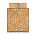 Aloha Pakalana and Puakenikeni Lei Quilt Bed Set Gold Hawaiian Pattern