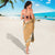 Aloha Pakalana and Puakenikeni Lei Sarong Gold Hawaiian Pattern