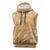 Aloha Pakalana and Puakenikeni Lei Sleeveless Hoodie Gold Hawaiian Pattern - Polynesian Pride