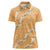 Aloha Pakalana and Puakenikeni Lei Women Polo Shirt Gold Hawaiian Pattern