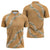Aloha Pakalana and Puakenikeni Lei Zipper Polo Shirt Gold Hawaiian Pattern - Polynesian Pride