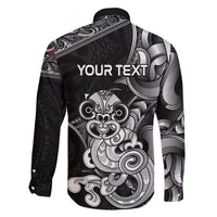 Personalised New Zealand Potae Pango Cricket Family Matching Off The Shoulder Long Sleeve Dress and Hawaiian Shirt Special Maori Hei Tiki Tribal Tattoo LT9 - Polynesian Pride
