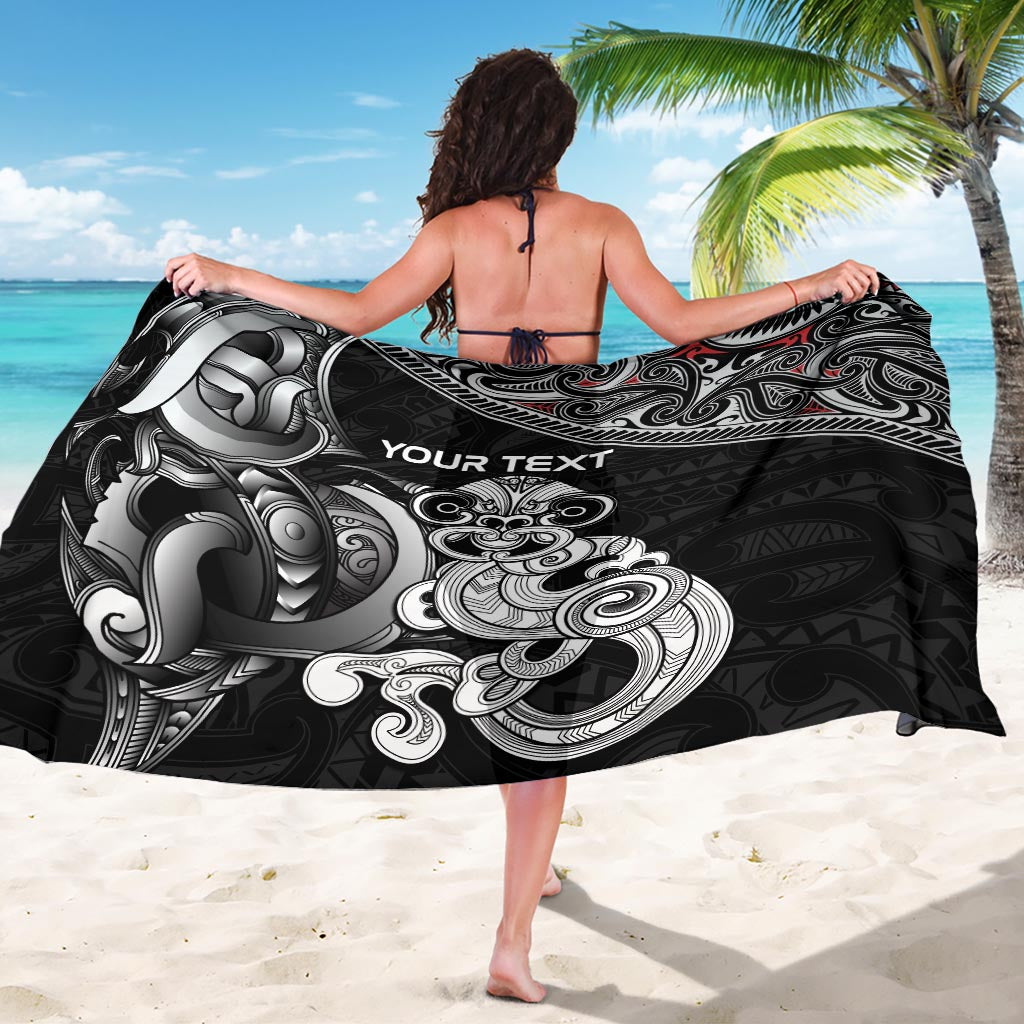 Personalised New Zealand Potae Pango Cricket Sarong Special Maori Hei Tiki Tribal Tattoo