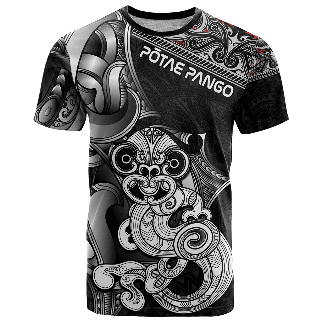 Personalised New Zealand Potae Pango Cricket T Shirt Special Maori Hei Tiki Tribal Tattoo LT9 Black - Polynesian Pride