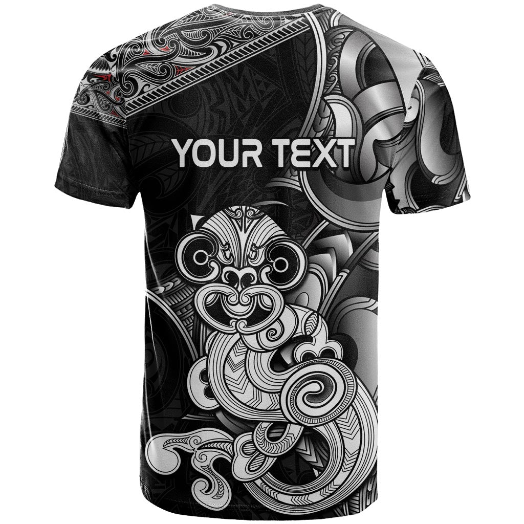 Personalised New Zealand Potae Pango Cricket T Shirt Special Maori Hei Tiki Tribal Tattoo