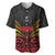 Custom Papua New Guinea Cricket Baseball Jersey PNG Emblem Mix Polyneisan Pattern