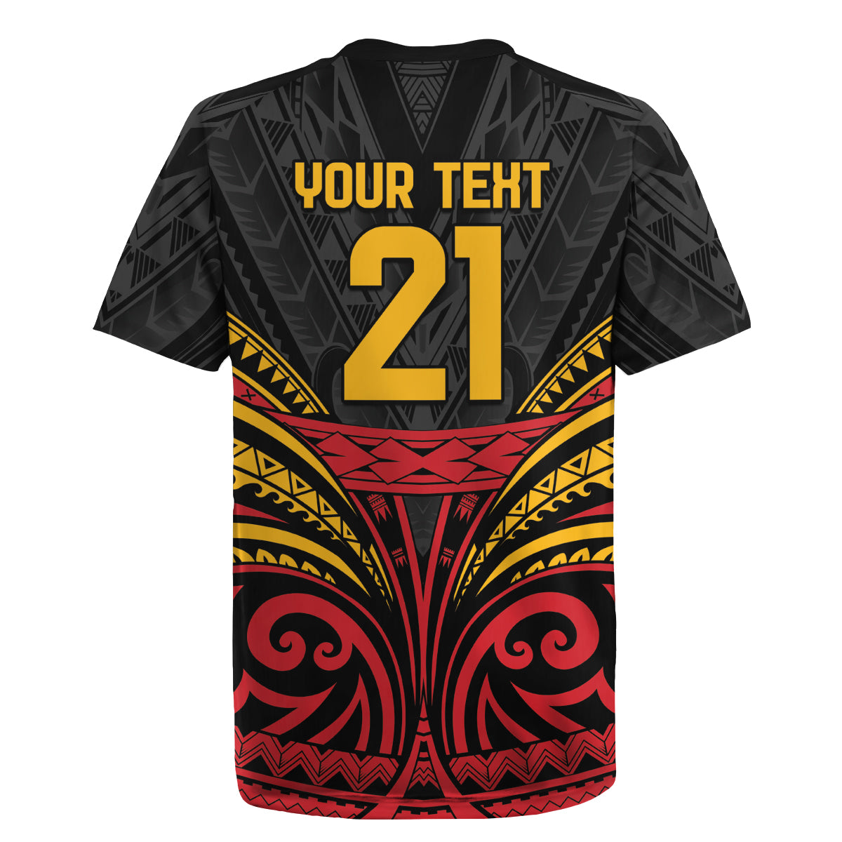 Custom Papua New Guinea Cricket Rugby Jersey PNG Emblem Mix Polyneisan Pattern