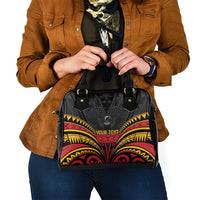 Custom Papua New Guinea Cricket Shoulder Handbag PNG Emblem Mix Polyneisan Pattern LT9 - Polynesian Pride