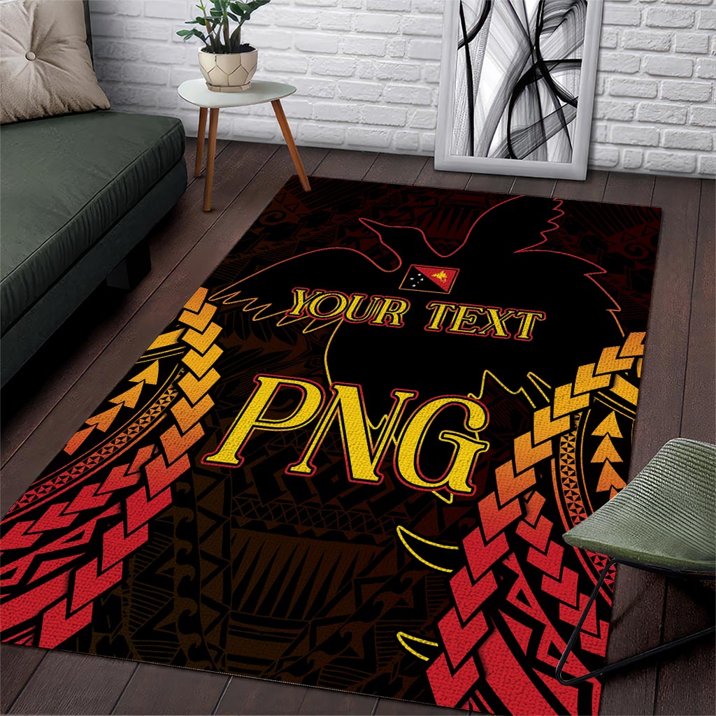 Custom Papua New Guinea Cricket Area Rug Go Barramundis LT9 Black - Polynesian Pride