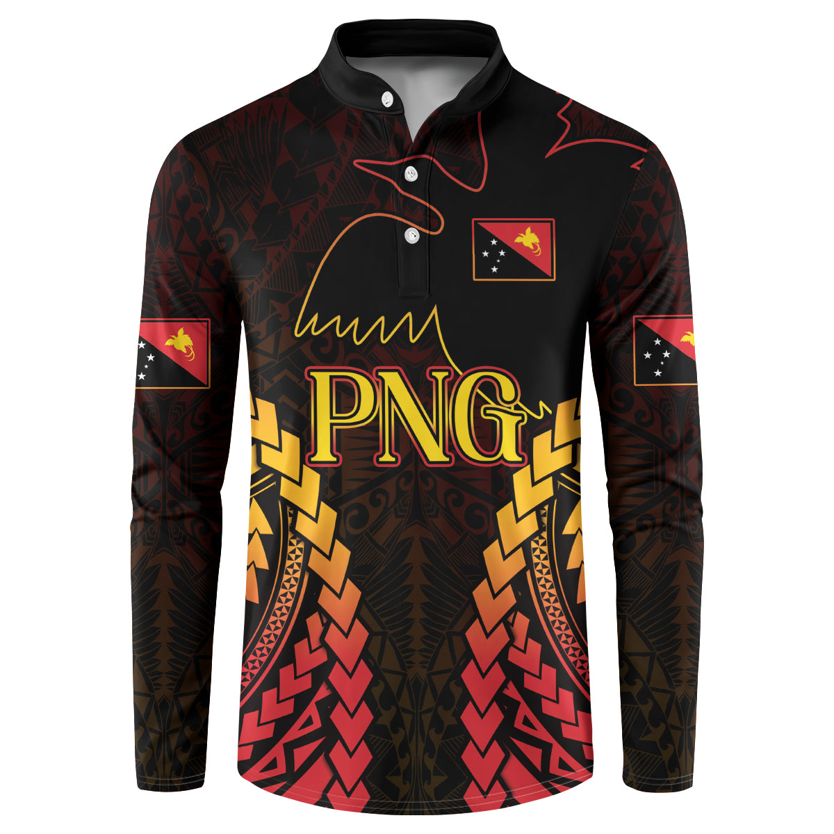 Custom Papua New Guinea Cricket Button Sweatshirt Go Barramundis LT9 Black - Polynesian Pride