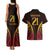 Custom Papua New Guinea Cricket Couples Matching Tank Maxi Dress and Hawaiian Shirt Go Barramundis