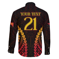 Custom Papua New Guinea Cricket Family Matching Off The Shoulder Long Sleeve Dress and Hawaiian Shirt Go Barramundis LT9 - Polynesian Pride