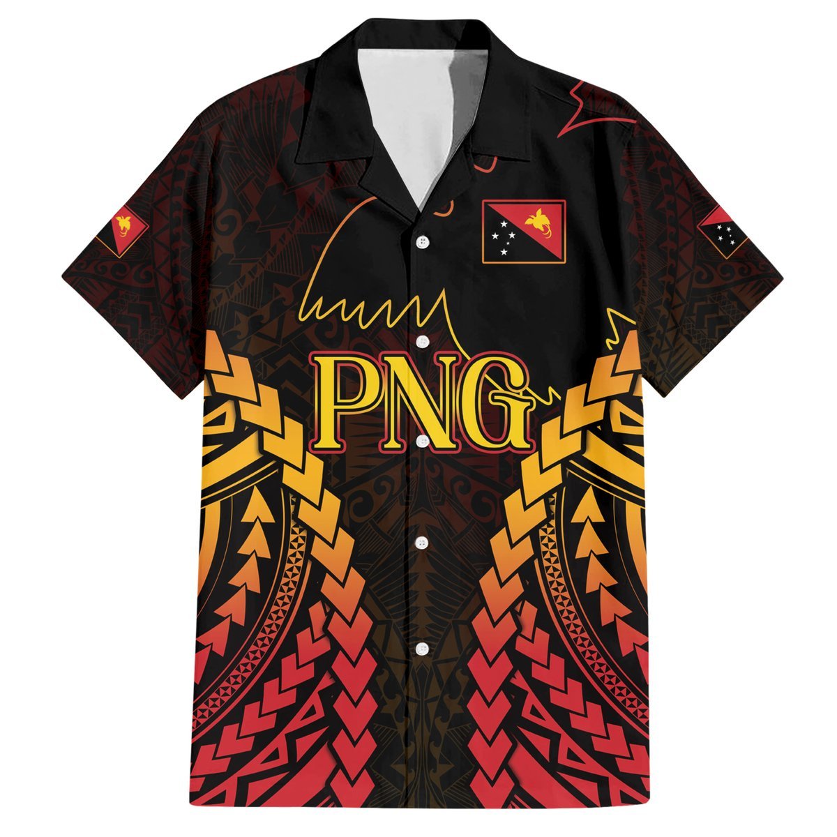 Custom Papua New Guinea Cricket Hawaiian Shirt Go Barramundis LT9 Black - Polynesian Pride