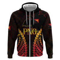 Custom Papua New Guinea Cricket Hoodie Go Barramundis LT9 Zip Hoodie Black - Polynesian Pride