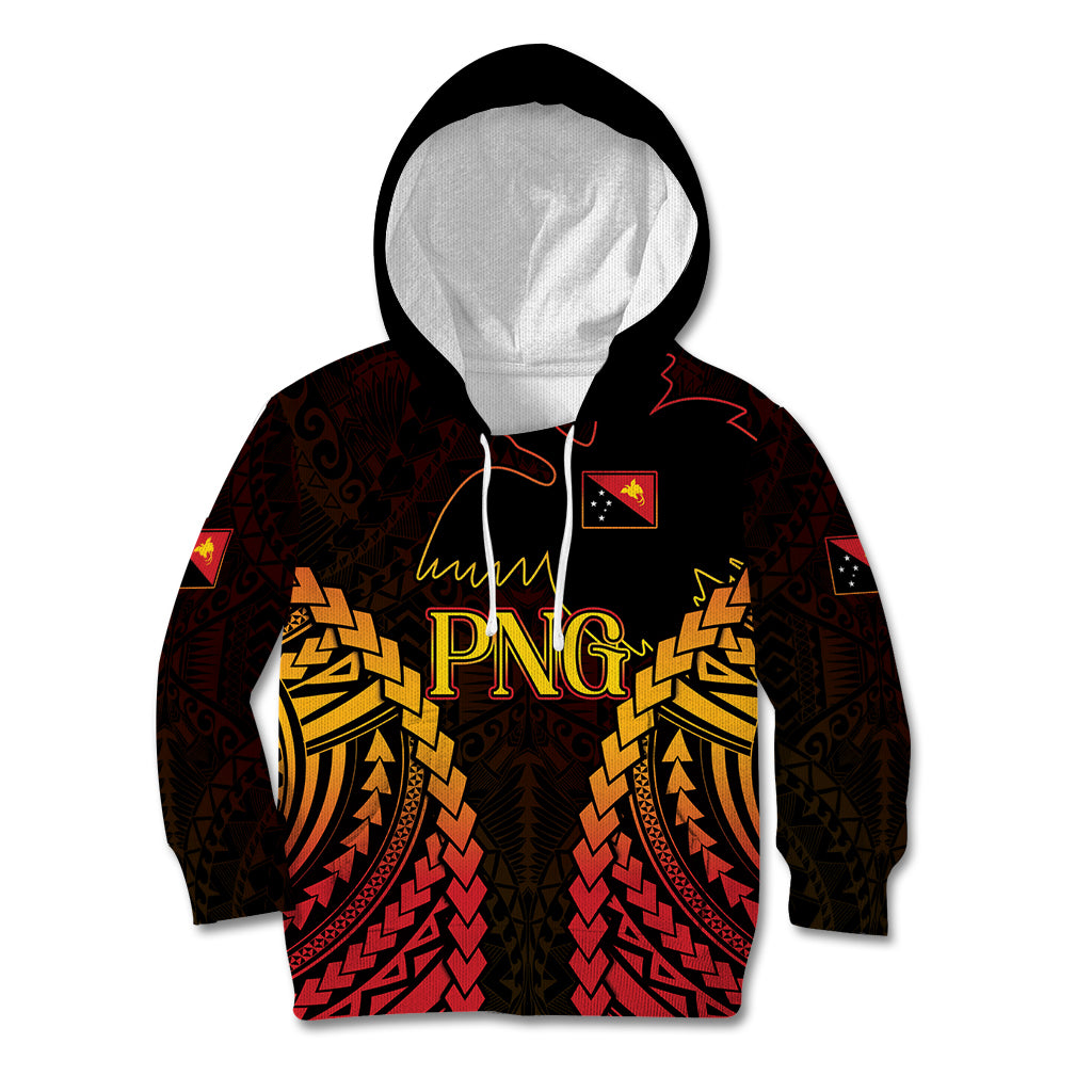 Custom Papua New Guinea Cricket Kid Hoodie Go Barramundis LT9 Hoodie Black - Polynesian Pride