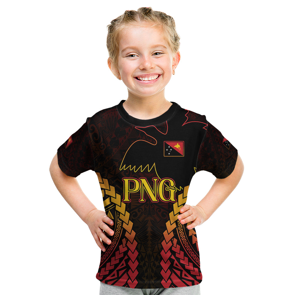 Custom Papua New Guinea Cricket Kid T Shirt Go Barramundis LT9 Black - Polynesian Pride