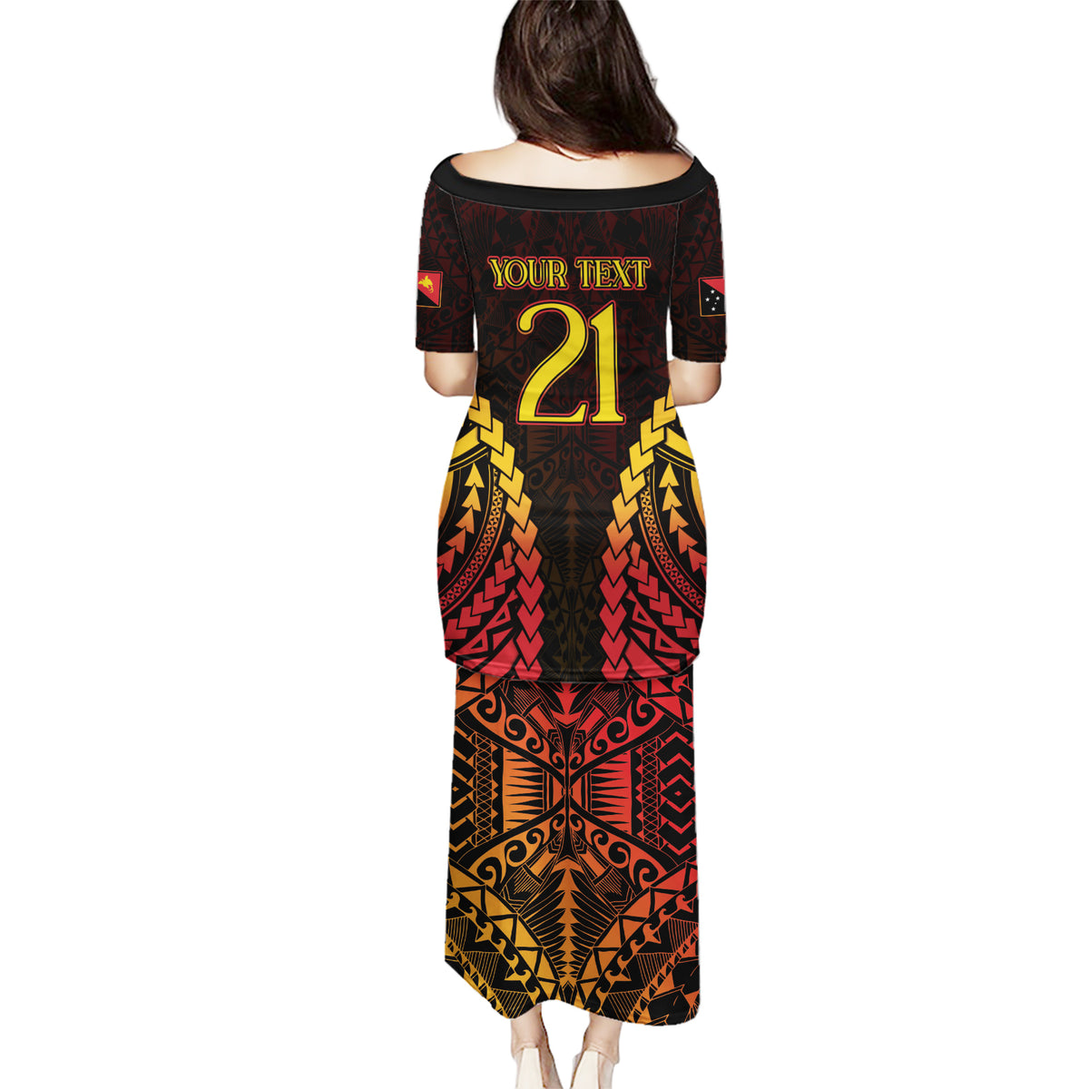 Custom Papua New Guinea Cricket Puletasi Go Barramundis