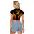 Custom Papua New Guinea Cricket Raglan Cropped T Shirt Go Barramundis