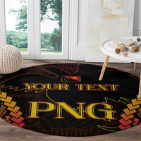 Custom Papua New Guinea Cricket Round Carpet Go Barramundis LT9 - Polynesian Pride