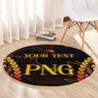 Custom Papua New Guinea Cricket Round Carpet Go Barramundis LT9 - Polynesian Pride