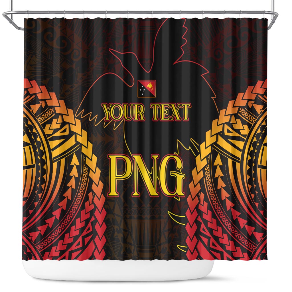 Custom Papua New Guinea Cricket Shower Curtain Go Barramundis LT9 Black - Polynesian Pride