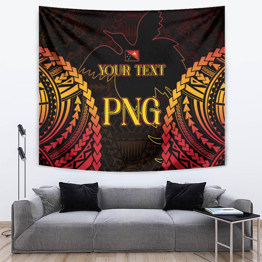 Custom Papua New Guinea Cricket Tapestry Go Barramundis LT9 Black - Polynesian Pride