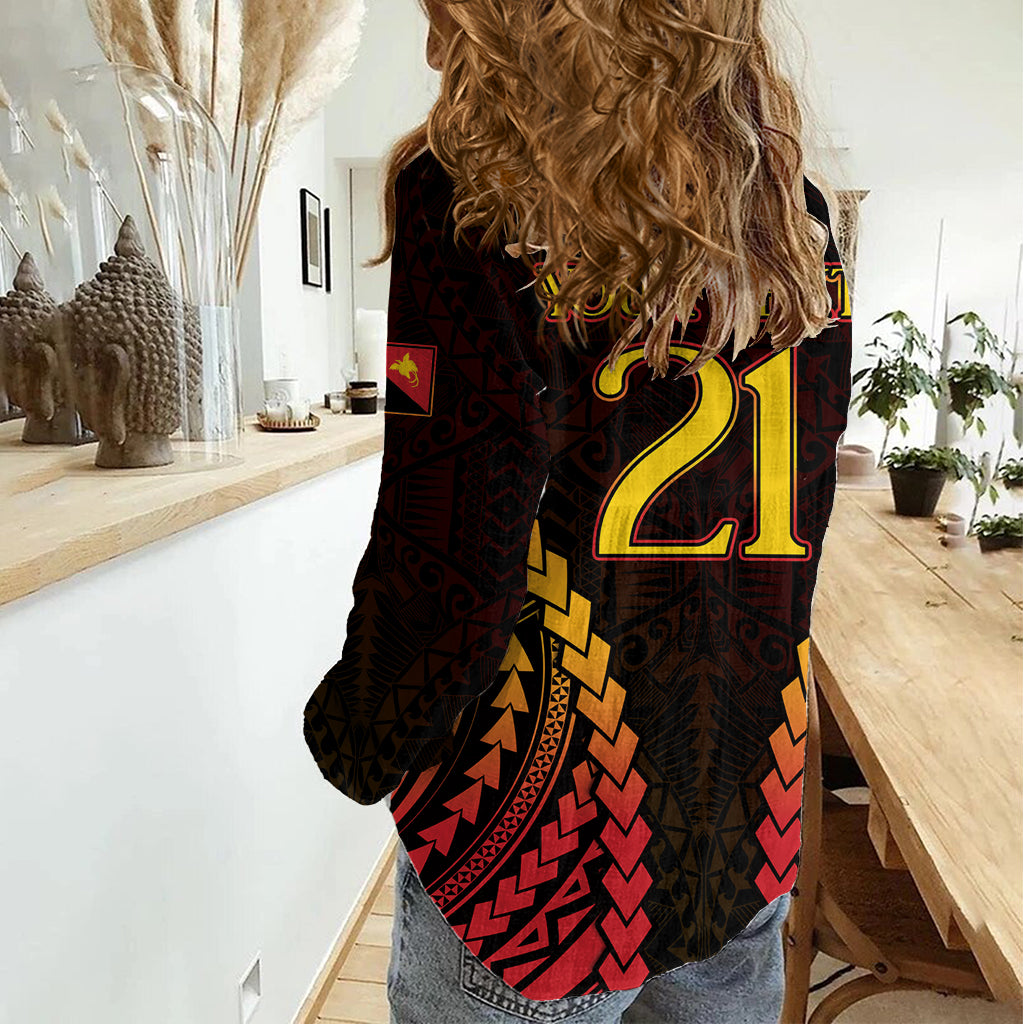 Custom Papua New Guinea Cricket Women Casual Shirt Go Barramundis