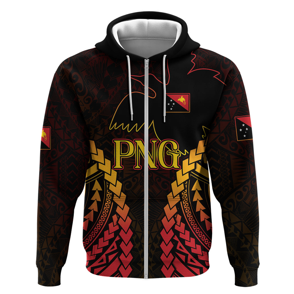 Custom Papua New Guinea Cricket Zip Hoodie Go Barramundis LT9 Zip Hoodie Black - Polynesian Pride