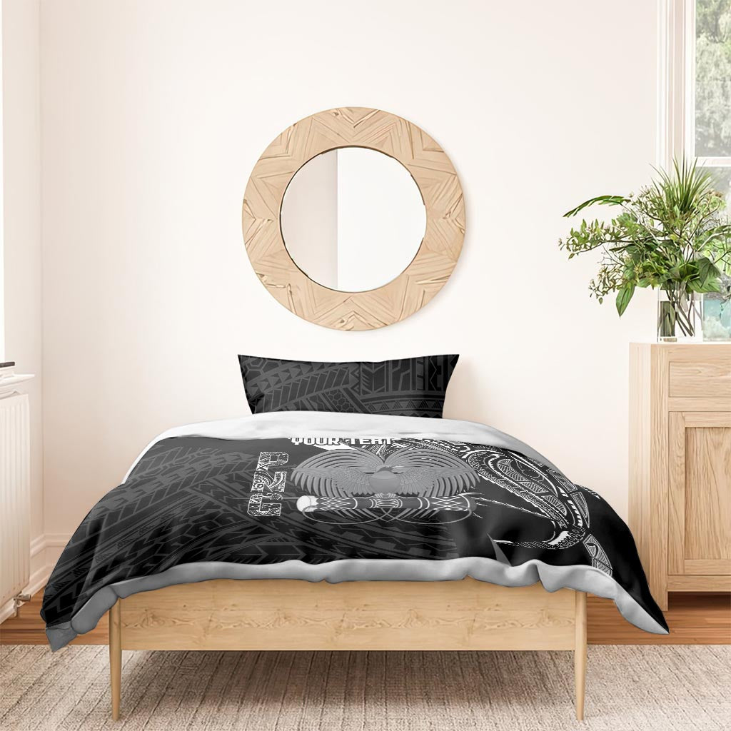 Custom Papua New Guinea Cricket Bedding Set Tribal Bird of Paradise Tattoo